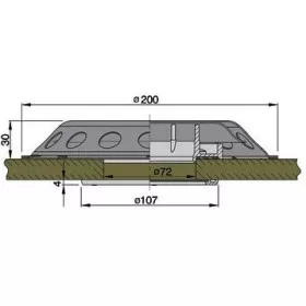Aérateur de pont inox UFO Vetus | Ventilation permanente pour bateau et fourgon aménagé