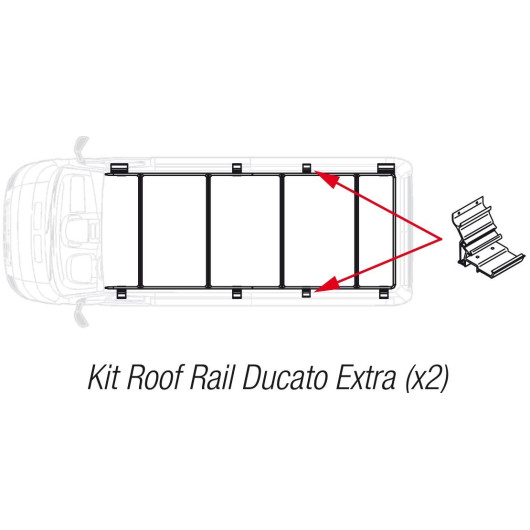 FIAMMA Kit Roof Rail Ducato Extra