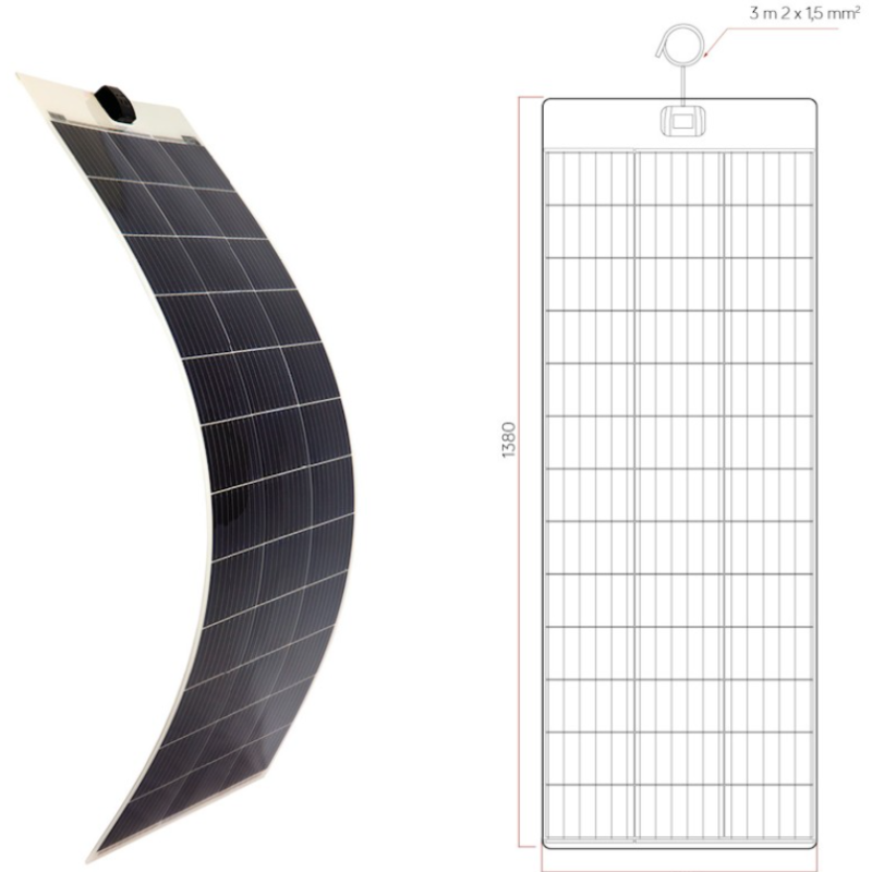 Kit Solaire Souple 120W A-Flex & Victron SmartSolar 75/10 - H2R