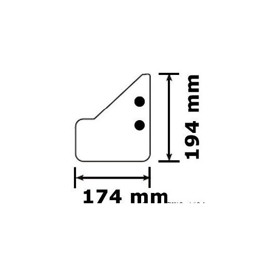 Stabilisateur hydrofoil Osculati Hydroboat | Moteur hors-bord de bateau jusqu’à 50 CV | dimensions