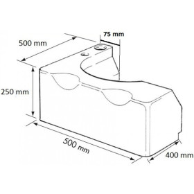 Réservoir universel eaux noires 26L Osculati | Compatible WC bateau, voilier ou camping-car