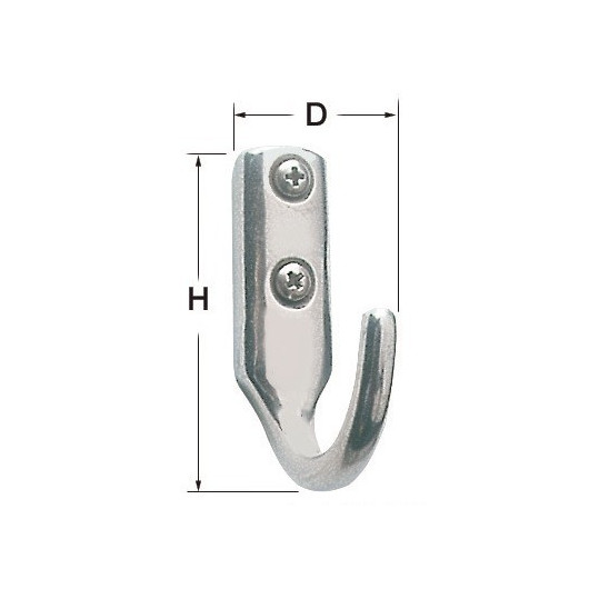 OSCULATI Crochet inox 33 x 53 mm