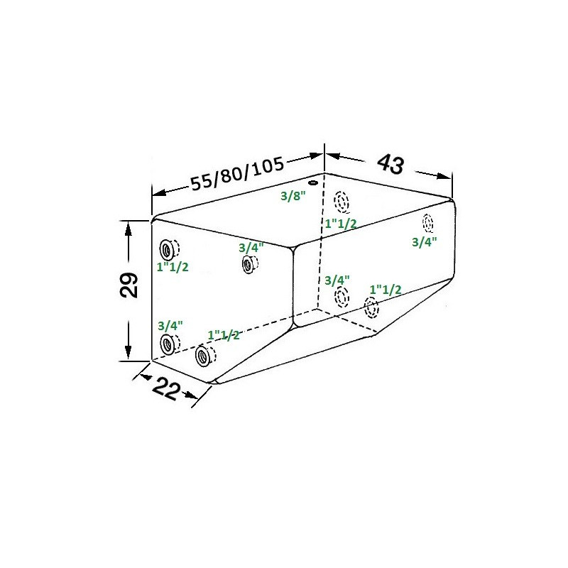 Cuve Eau Réservoir Eaux Usées Osculati - 75 Litres Cuve A Eau