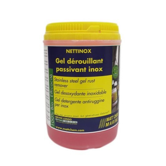 Nettoyant inox éliminateur trace de rouille MATT CHEM Nettinox - entretien du bateau - H2R Equipements