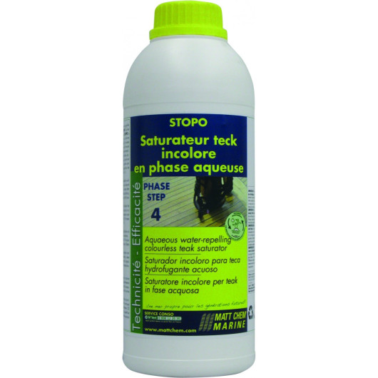 Stopo Matt Chem Marine | Saturateur hydrofuge pour teck (phase 4) de bateau