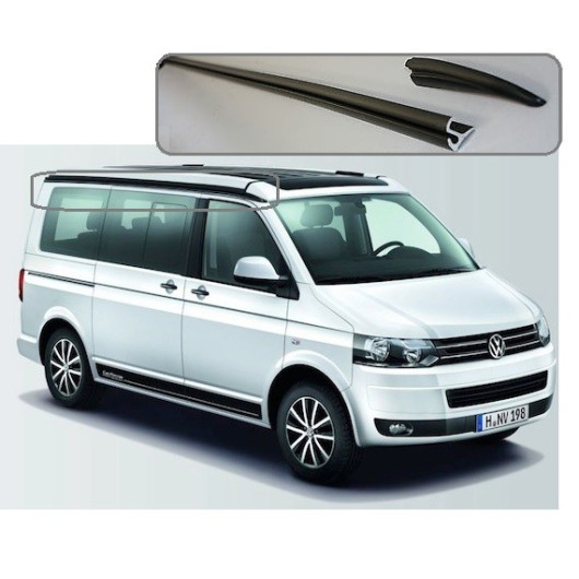 Multirail VW T4, T5 et T6 Reimo | rail latéral pour van aménagé à coller/visser | spoilers non livrés