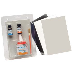 ADECO Kit réparation pneumatique | PVC Kit réparation pneumatique PVC Adeco | kit colle et patch pour annexe et bateau semi-rigide
