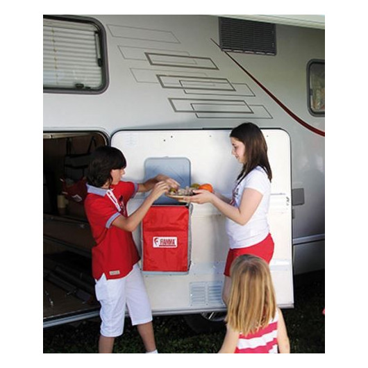 Pack Waste Fiamma | poubelle extérieure pliable pour camping-car et camping | fixation sur soute