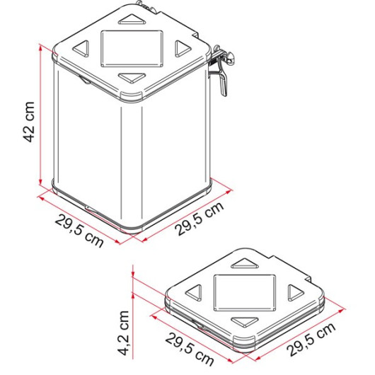 Pack Waste Fiamma | poubelle extérieure pliable pour camping-car et camping | dimensions
