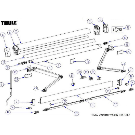 THULE Pièces détachées TRISTOR 2 & 4900