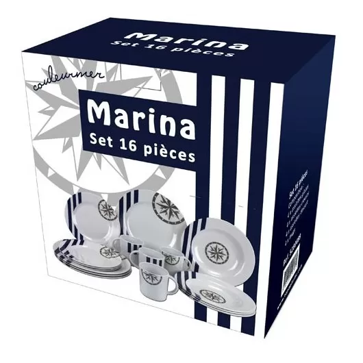 COULEURMER Set 16 Pièces Marina