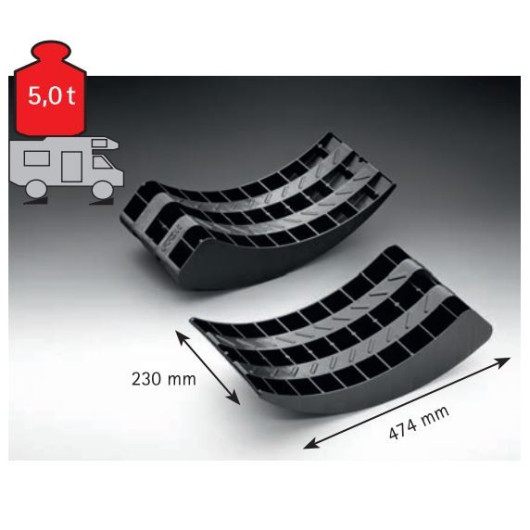 Lot De 2 Cales De Frein Pour Voiture/Remorque - Avec Poignée Et Autocollants Réfléchissants - PVC Antidérapant