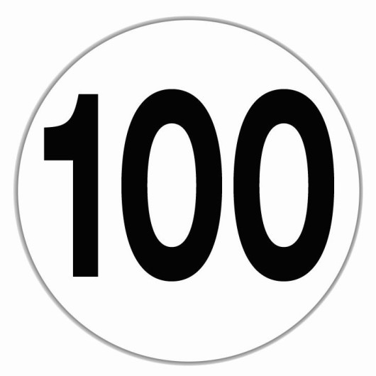 Disque autocollant ML Linard pour limitation de vitesse 100 km/h | DIsque réglementaire Ø200 mm camping-car