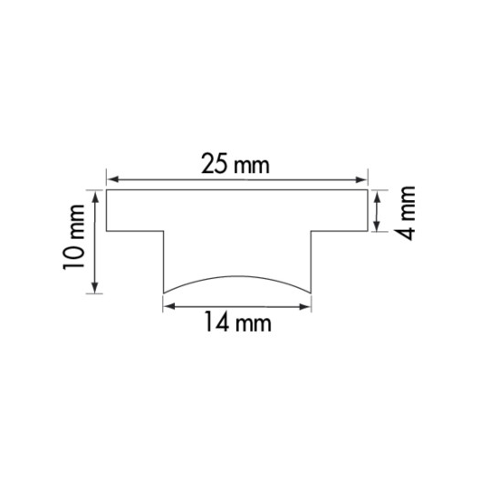 BARTON Embout de rail T 25 mm