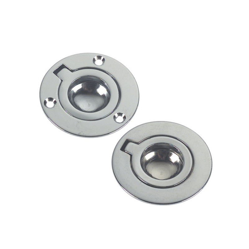 Anneau Cuvette Avec Ressort Inox A2 - Dimensions 65 X 55 Mm - Pour Lève Plancher, Poignée