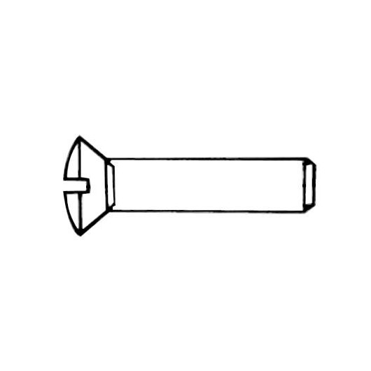 Vis inox A4 Marinox tête fraisée bombée fendue 6 mm pour bateau ou camping-car | Visserie marine acier inoxydable | Schéma