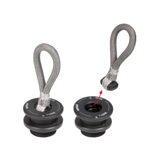 T-Lock 2200 Kg Antal | Cadène & pontet | accastillage de pont amovible avec dyneema de voilier régate
