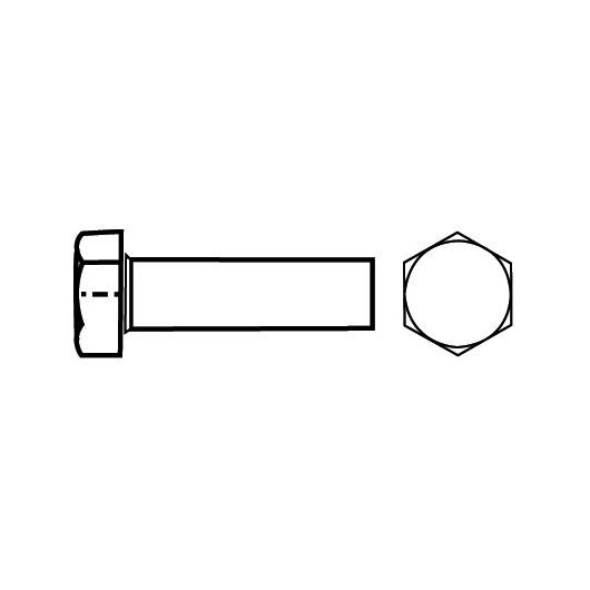 Vis inox A4 Marinox tête hexagonale 8 mm pour bateau ou camping-car | Visserie marine acier inoxydable | Schéma