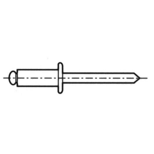 SUPER MARINE Rivet tête plate ø 4 mm alu