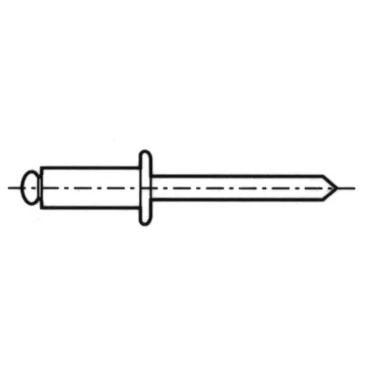 SUPER MARINE Rivet tête plate ø 5 mm alu