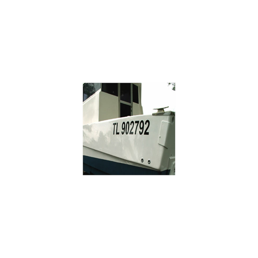 EUROMARINE - Chiffre adhésif noir 120 mm pour bateau