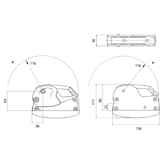 SPINLOCK Bloqueur XTS0814 Latéral Tribord