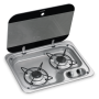HBG 2335 Dometic | plan de cuisson gaz 2 feux à couvercle pour van, fourgon et camping-car
