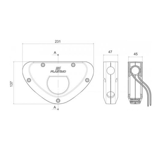 PLASTIMO Support moteur + câble pour moteur hors-bord annexe sur balcon.