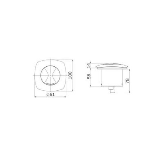 OSCULATI Borea FEU DE NAVIGATION LED BATEAU ENCASTRABLE.