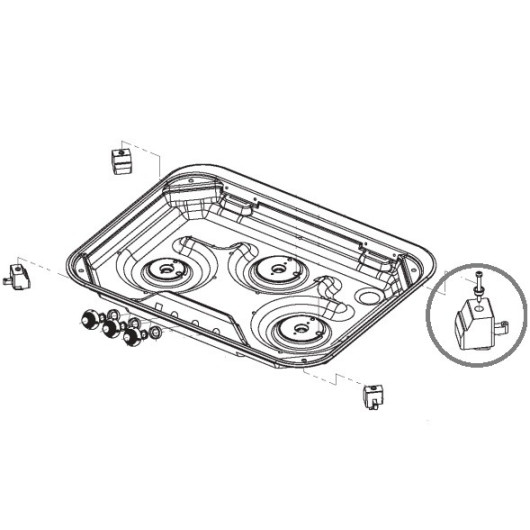 DOMETIC SMEV fixation plan de cuisson.