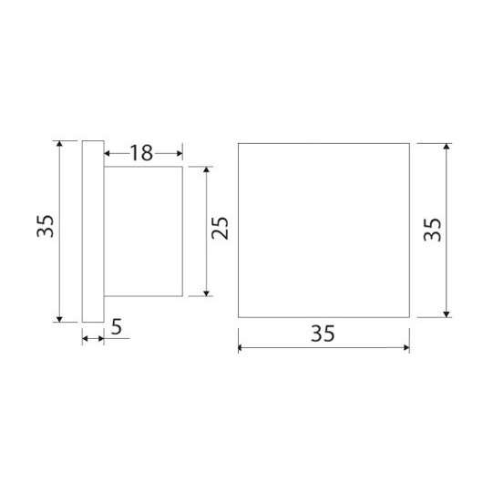 OSCULATI Spot encastré 2 directions carré éclairage LED 90° pour bateau