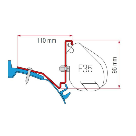 FIAMMA Kit F35 Pro pour FORD Custom Capland / Capfun