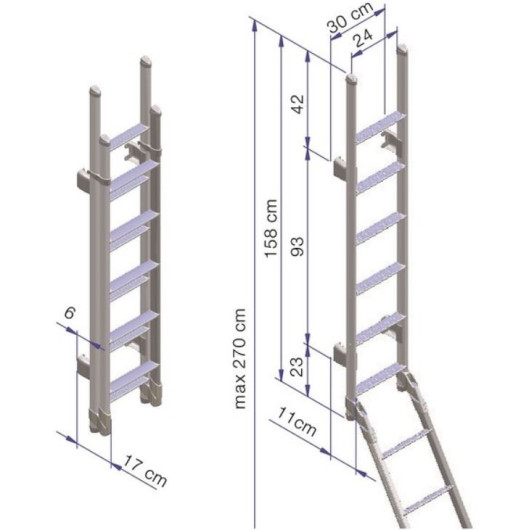 THULE Ladder Deluxe 11 Steps Double