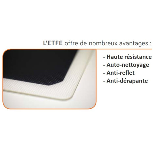 Grand panneau solaire souple et  flexible 235W cellules SUNPOWER black.