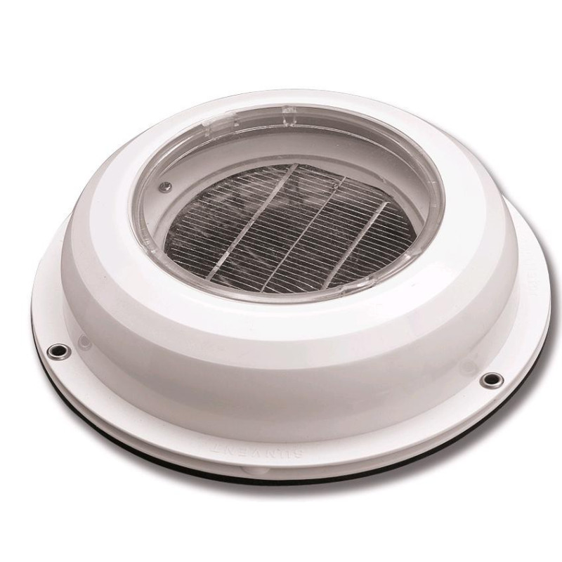 Aérateur Toit Solaire SUNVENT Chrome - Ventilation Permanente Pour Camping-Car, Caravane, Fourgon