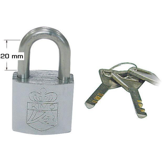 Set de 4 cadenas inox et laiton Osculati - 4 clés identiques | sécurité en bateau et camping-car | anse 80 mm