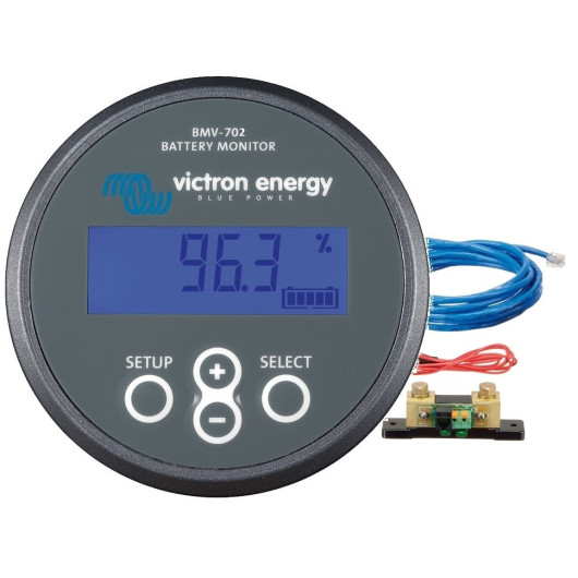 Victron BMV-702 | Contrôleur de batterie 12/24V de bateau, van et camping-car | kit complet avec shunt