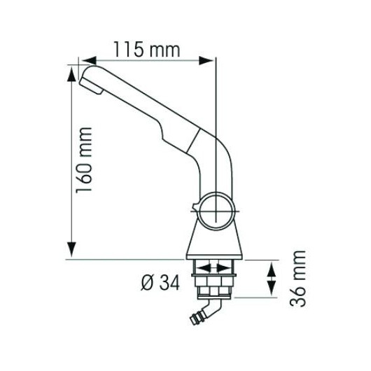 Robinet mélangeur PLASTIMO - eau en bateau, fourgon & camping-car