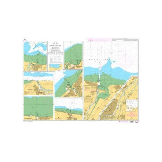 Shom Carte 7420L Pliée Ports en Baie de Seine