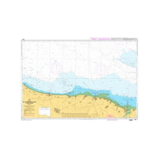 Shom Carte 7421L Pliée De la Pointe de La Percée à Ouistreham
