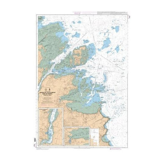 Shom Carte 7127L Pliée Abords de l'Île de Bréhat - Anse de Paimpol - Entrée du Trieux