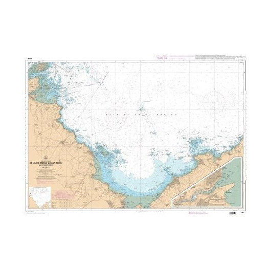 Shom Carte 7154L Pliée De l'île de Bréhat au Cap Fréhel - Baie de Saint-Brieuc