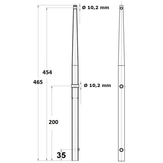 OSCULATI Chandelier 465 tête sphérique inox