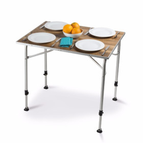 Zero Light Oak Medium Table DOMETIC - table de camping pliante plateau motif chêne