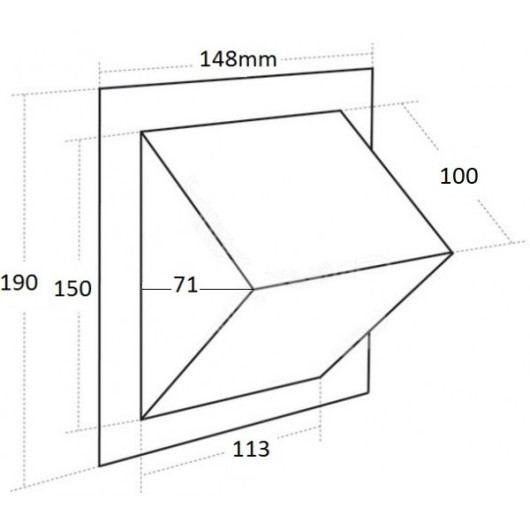 Niche à encastrer pour nable Osculati | portillon de remplissage carburant pour bateau | dimensions