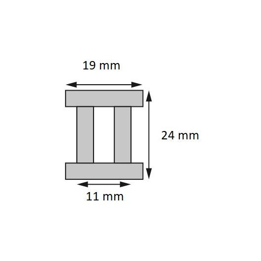 Chariot rail en I 19 mm 4 roulettes BARTON  - écoute de bateau voilier