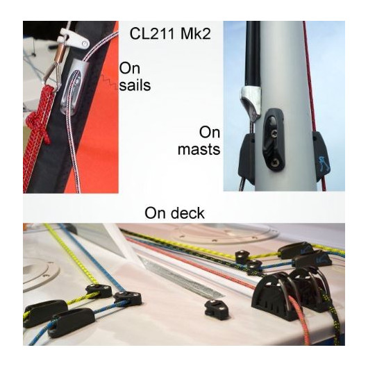 Clamcleat CL211 MK2 coinceur aluminium bateau