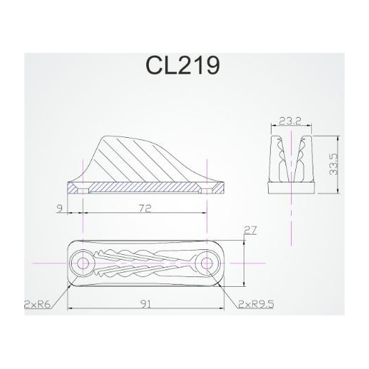 Clamcleat CL219 taquet coinceur bateau