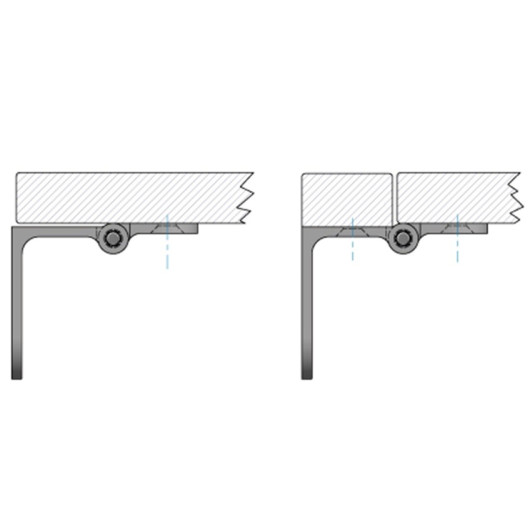 CARBEST Charnière aluminium à angle