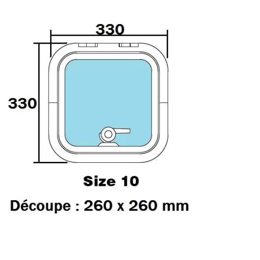 LEWMAR Low Profil Lewmar | Hublot & panneau de pont de grande qualité pour bateau | Size 10